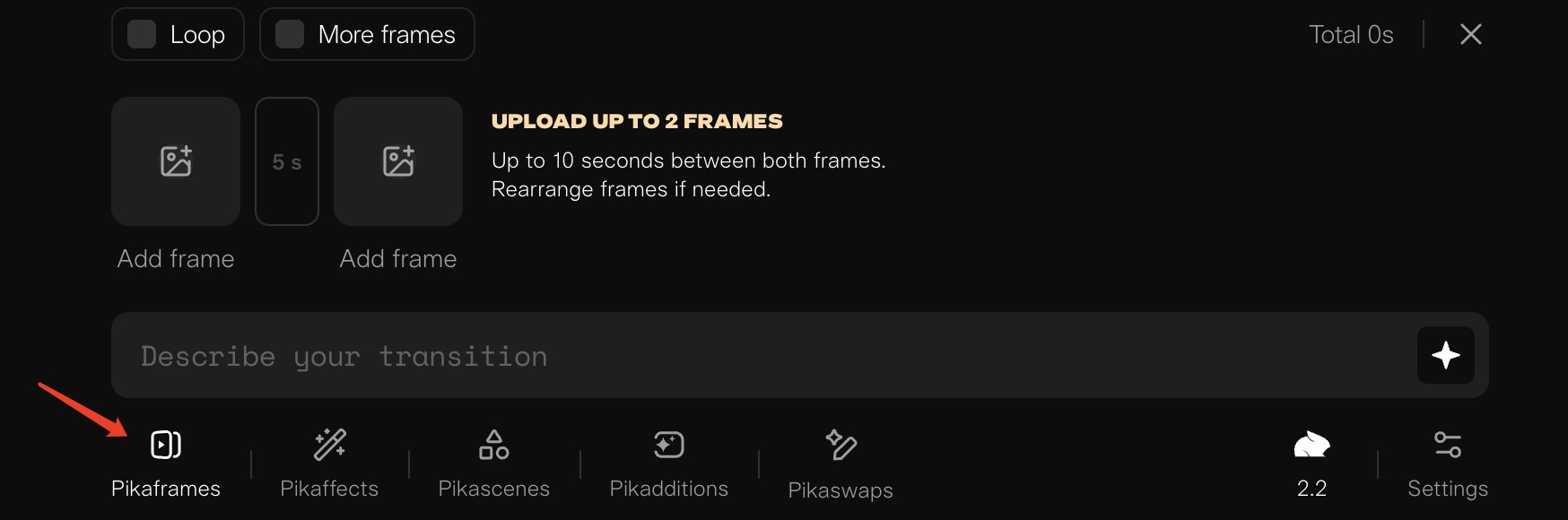 Upload interface